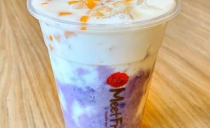 Ube Milk w/ Mini Taro Balls 小芋圓紫薯鮮奶